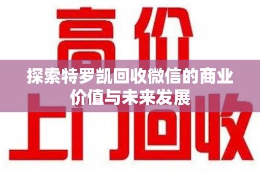 襄阳探索特罗凯回收微信的商业价值与未来发展