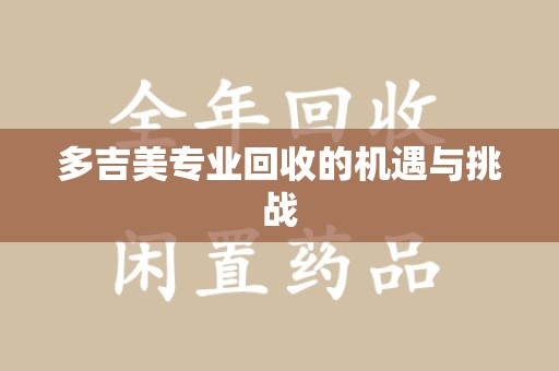 襄阳多吉美专业回收的机遇与挑战