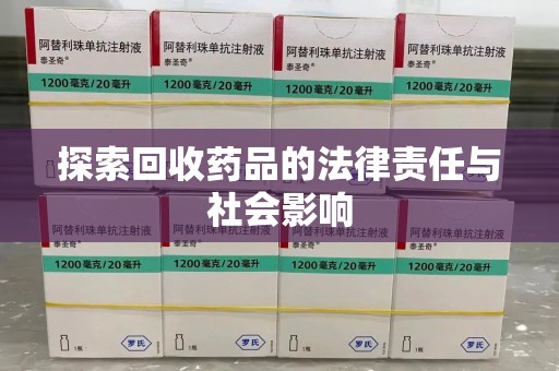 襄阳探索回收药品的法律责任与社会影响